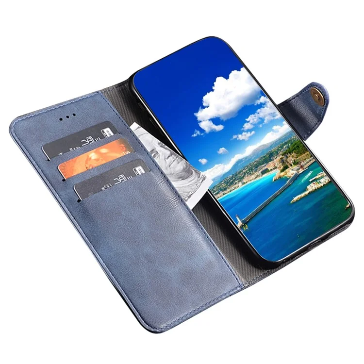 Idewei Para Huawei Nova Y90 4g Anti-arranhão Textura Fina Tpu+pu da Carteira de Couro Para Celular Capa de Telefone Capa - Castanho