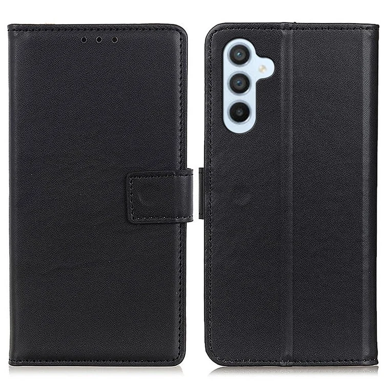 Para Samsung Galaxy A34 5G Anti-scratch PU Leather Cell Phone Cover Stand Wallet Smartphone Case - Negro