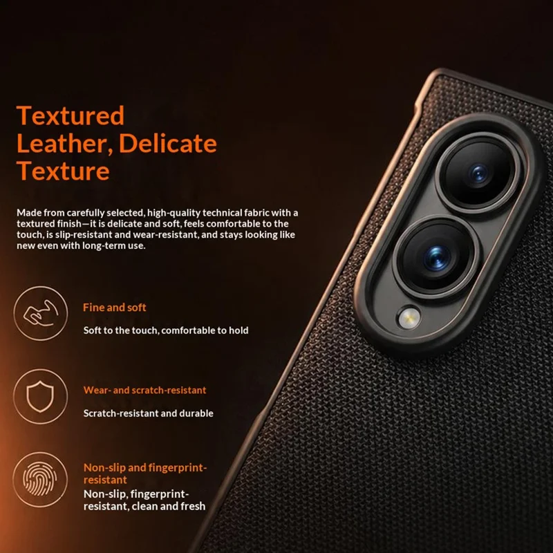 For Samsung Galaxy Z Fold8 Case with Anti-Spy Screen Protector Magnetic Rotating Kickstand Tech Fabric + PC Phone Cover - Black