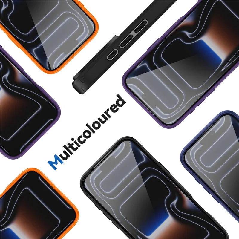 Voor iPhone 17 Pro / 18 Pro Magnetische Hoes TPU Frame Transparant PC Achterkant Anti-val Telefoonhoes - Oranje