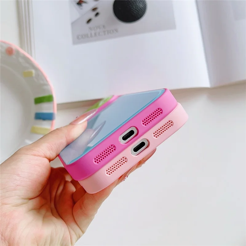 iPhone 17 Pro-hoesje in contrasterende kleuren PC + TPU telefoonhoes - Geel / Wit / Blauw