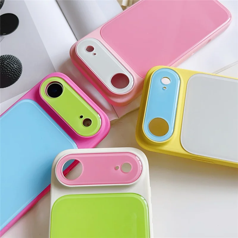 For iPhone Air Case Contrast Color PC + TPU Phone Cover - Red  /  Blue  /  Green
