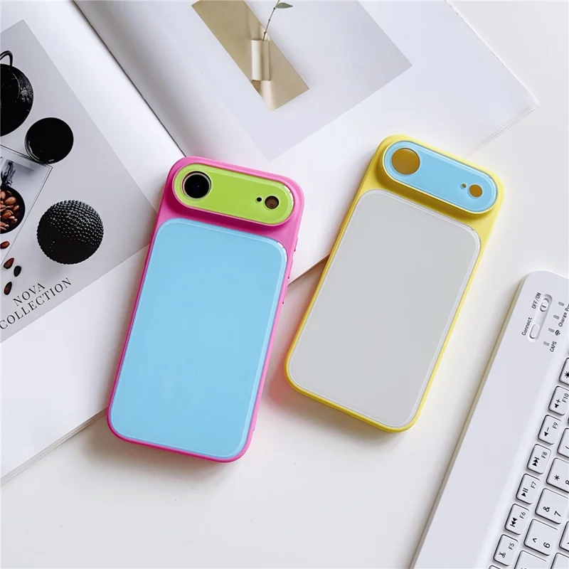 For iPhone Air Case Contrast Color PC + TPU Phone Cover - Red  /  Blue  /  Green