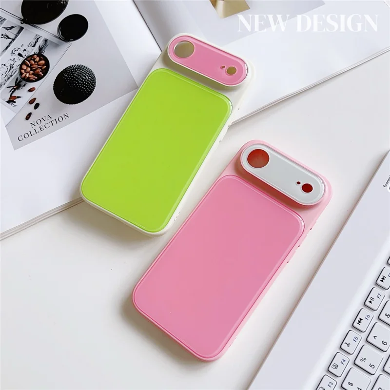 For iPhone Air Case Contrast Color PC + TPU Phone Cover - Red  /  Blue  /  Green