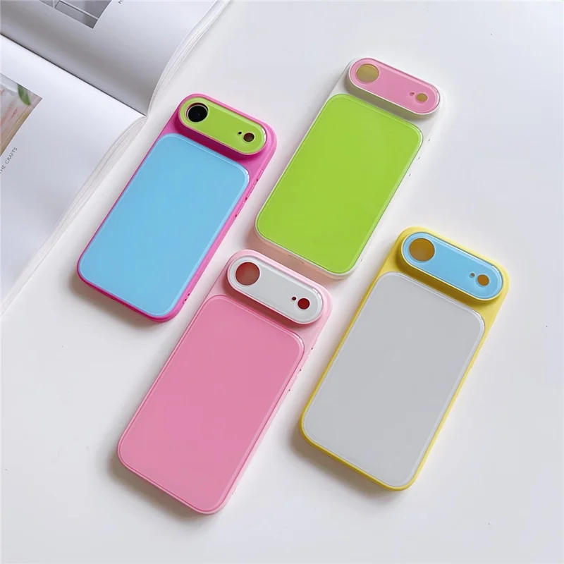 For iPhone Air Case Contrast Color PC + TPU Phone Cover - Red  /  Blue  /  Green
