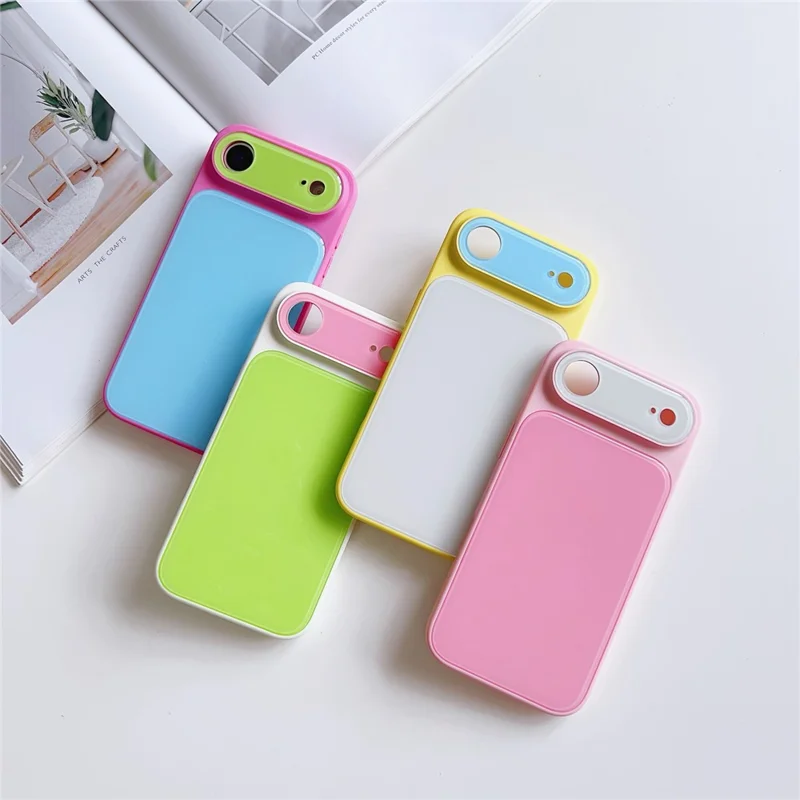 For iPhone Air Case Contrast Color PC + TPU Phone Cover - Red  /  Blue  /  Green