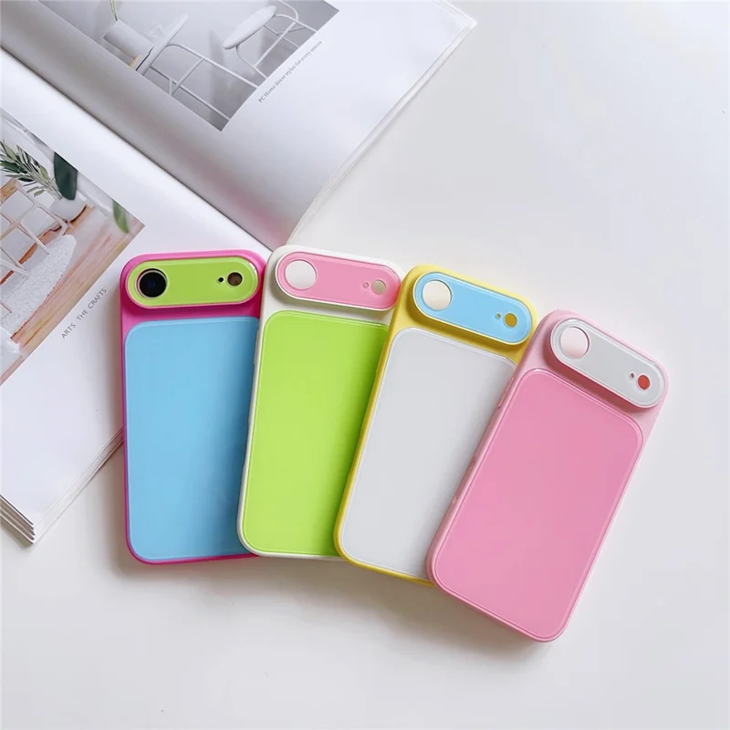 For iPhone Air Case Contrast Color PC + TPU Phone Cover - Red  /  Blue  /  Green