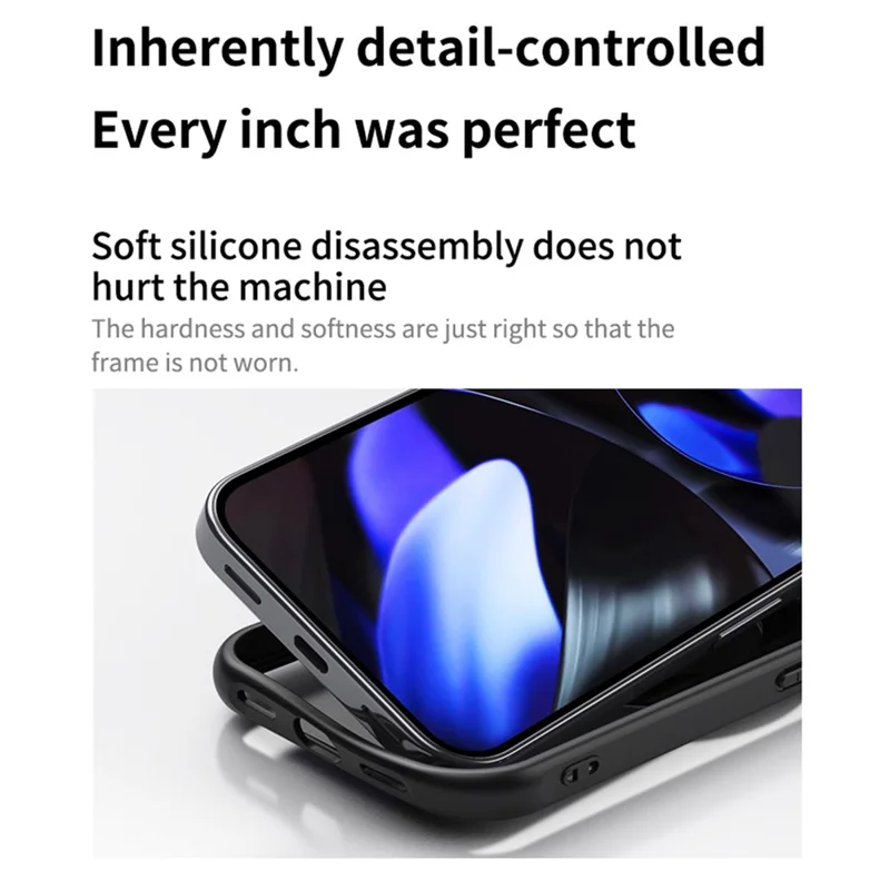 For Google Pixel 11  /  11 Pro Magnetic Case TPU + Acrylic + Metal Kickstand Matte Phone Cover - Black