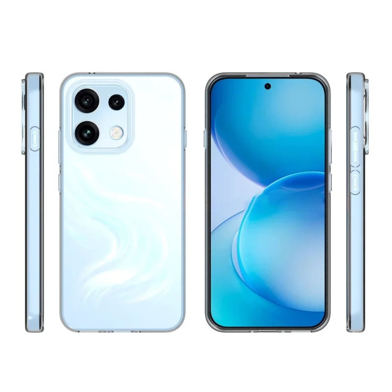 Compra al por mayor de carcasa para Oppo Reno16 Pro 5G (Global) resistente a marcas de agua, cubierta trasera transparente de TPU para teléfono