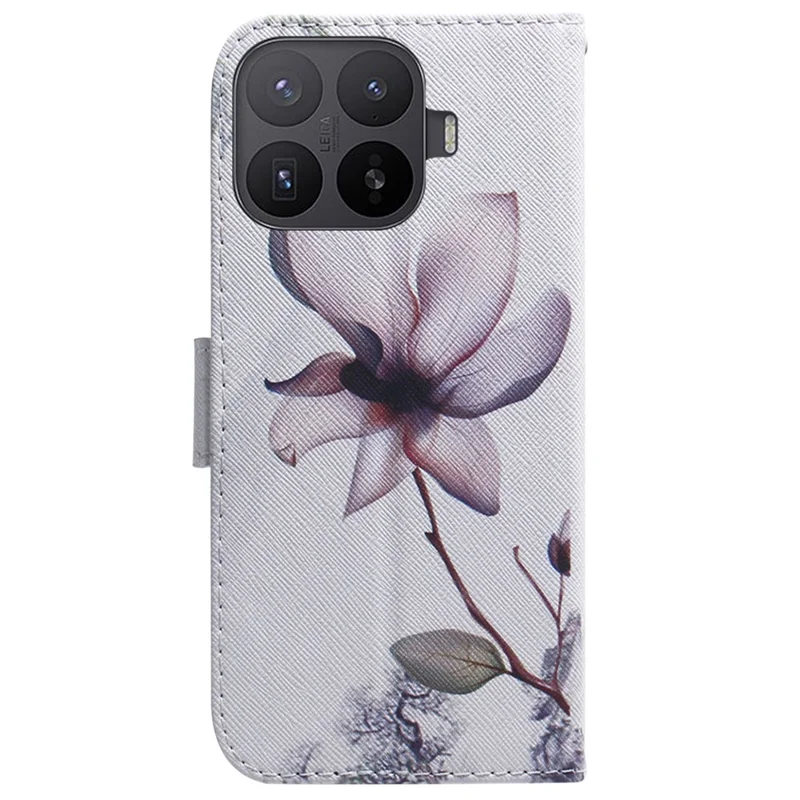 For Xiaomi 17T Wallet Case Pattern Print Leather Phone Cover - Pink Flower