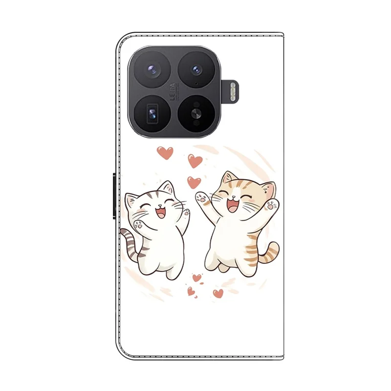 For Xiaomi 17T Wallet Case Foldable Stand Pattern Printing Leather Flip Phone Cover - Love Cats