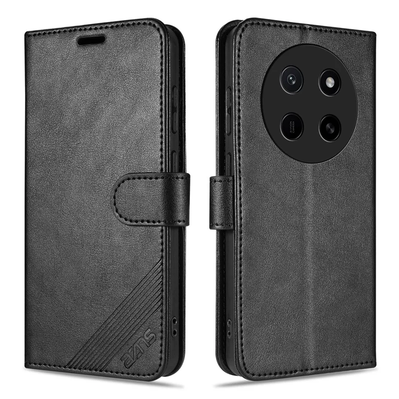 AZNS Für Honor X80 Pro Max 5G Tasche Kratzfeste Standplatz-Geldbörse-Handyhülle aus PU-Leder - Schwarz