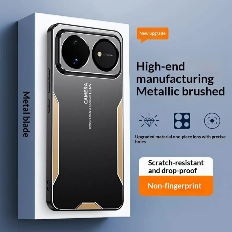 För Huawei nova 16 5G mobilskal av aluminiumlegering TPU PC baklucka - Guld