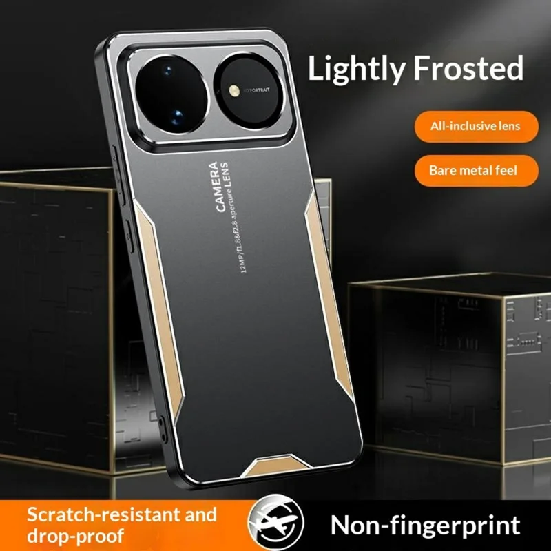 För Huawei nova 16 5G mobilskal av aluminiumlegering TPU PC baklucka - Guld