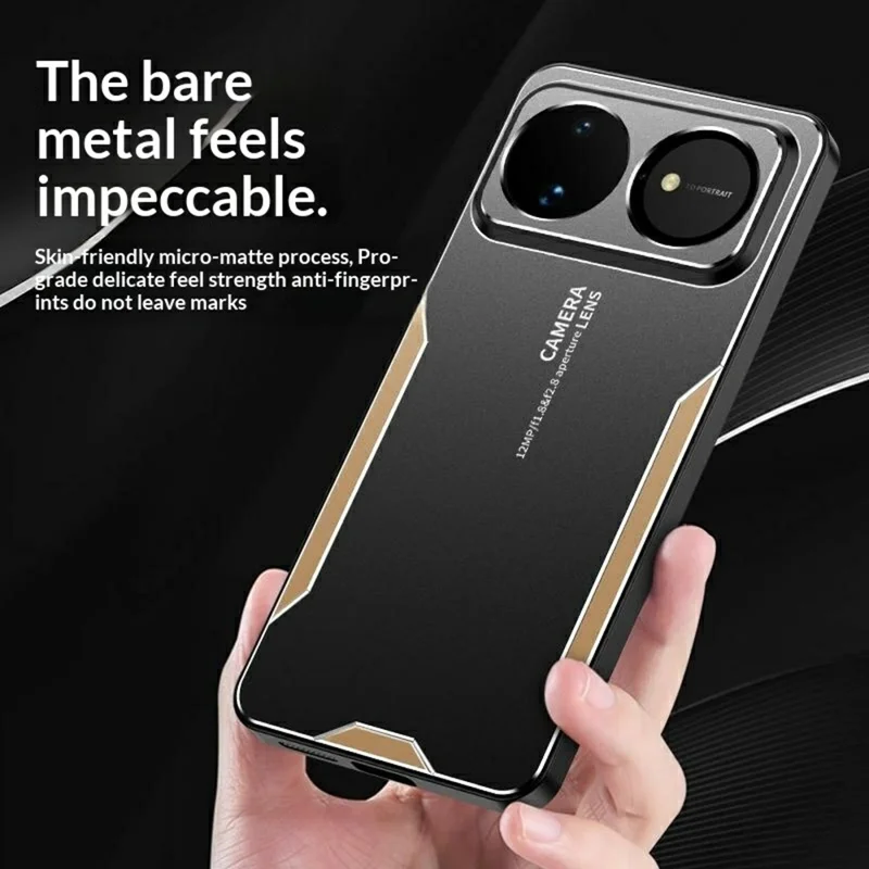 För Huawei nova 16 5G mobilskal av aluminiumlegering TPU PC baklucka - Guld
