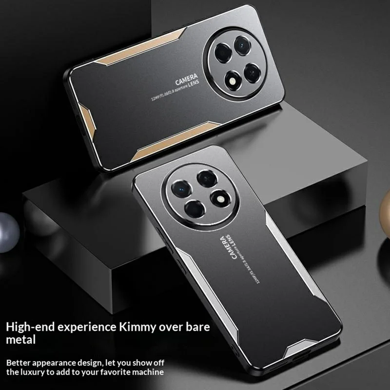 Für Honor X80 Pro Max 5G Handytasche aus Aluminiumlegierung TPU PC Rückseite – Gold
