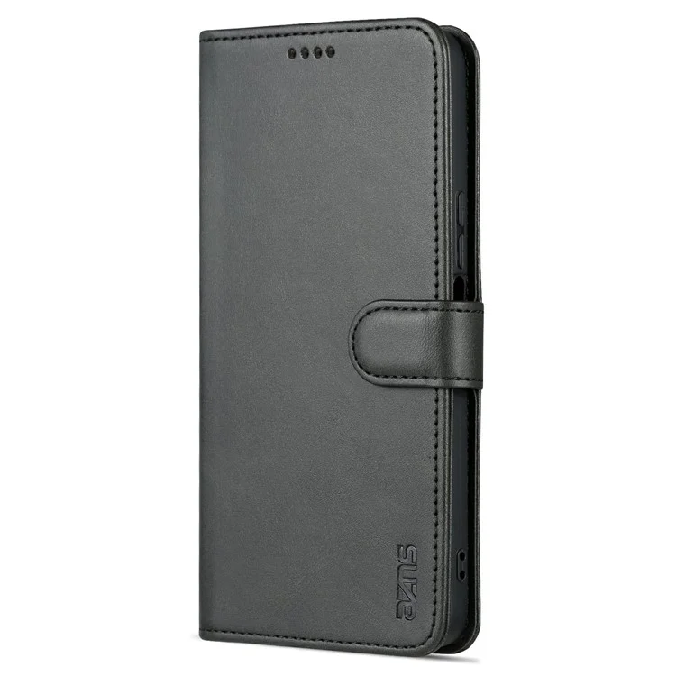 Azns Anti-dop Phone Case Для Чести Играет 40 Плюс 5G, Кожаная Магнитная Крышка pu - Черный