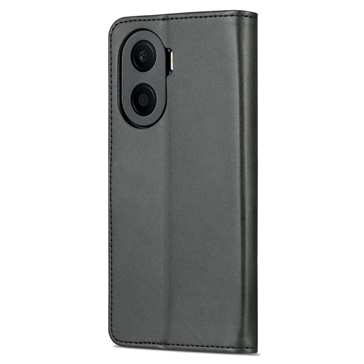 Azns Anti-dop Phone Case Для Чести Играет 40 Плюс 5G, Кожаная Магнитная Крышка pu - Черный