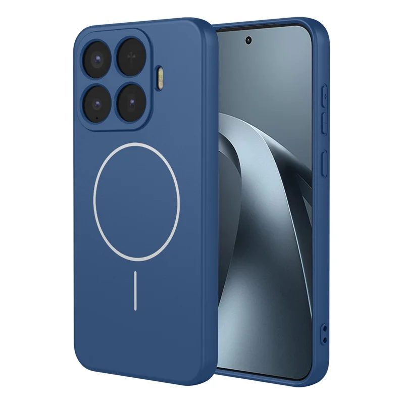 Für Xiaomi 17T Pro Magnetische Hülle Anti-Rutsch Weiche TPU Handy-Rückseite – Blau