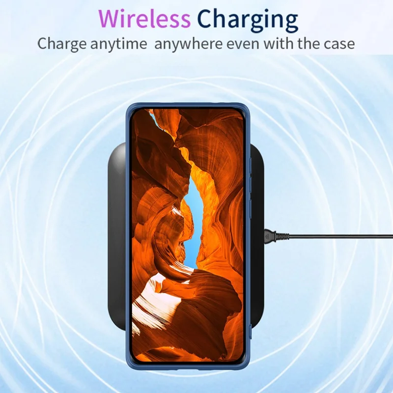 Für Xiaomi 17T Pro Magnetische Hülle Anti-Rutsch Weiche TPU Handy-Rückseite – Blau