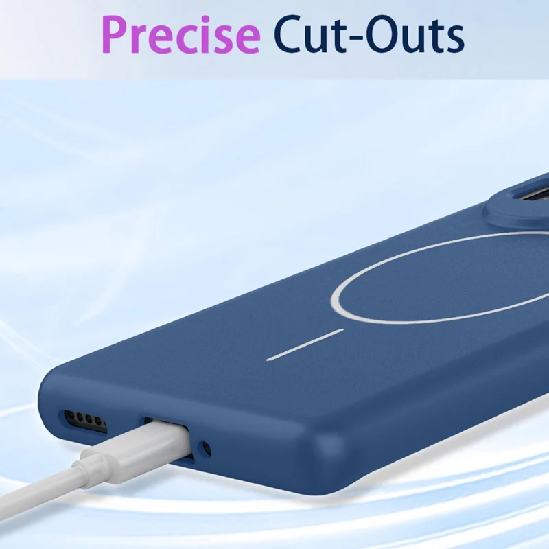 Für Xiaomi 17T Pro Magnetische Hülle Anti-Rutsch Weiche TPU Handy-Rückseite – Blau
