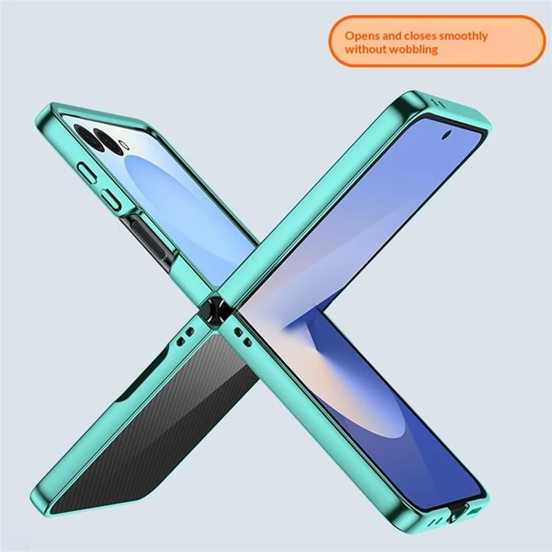 For Samsung Galaxy Z Flip8 Case Electroplating Ultra Thin Transparent PC Phone Cover - Purple