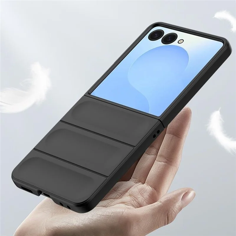 For Samsung Galaxy Z Flip8 Phone Case Anti-Drop PC Rugged Back Cover - Black