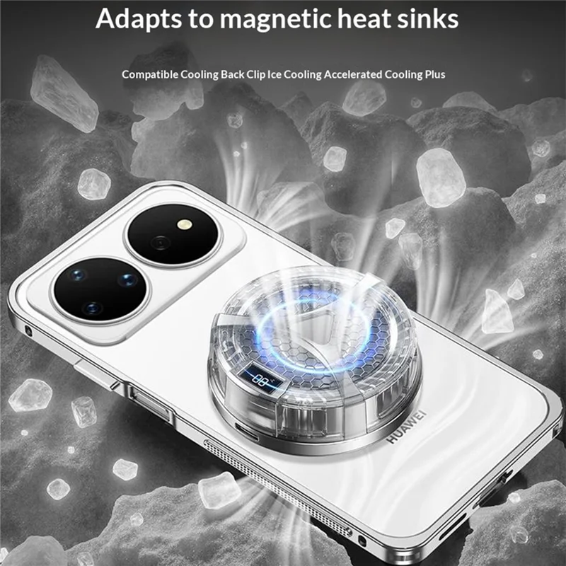 Funda Protectora para Huawei nova 16 5G con Marco Metálico y Disipación de Calor - Negro