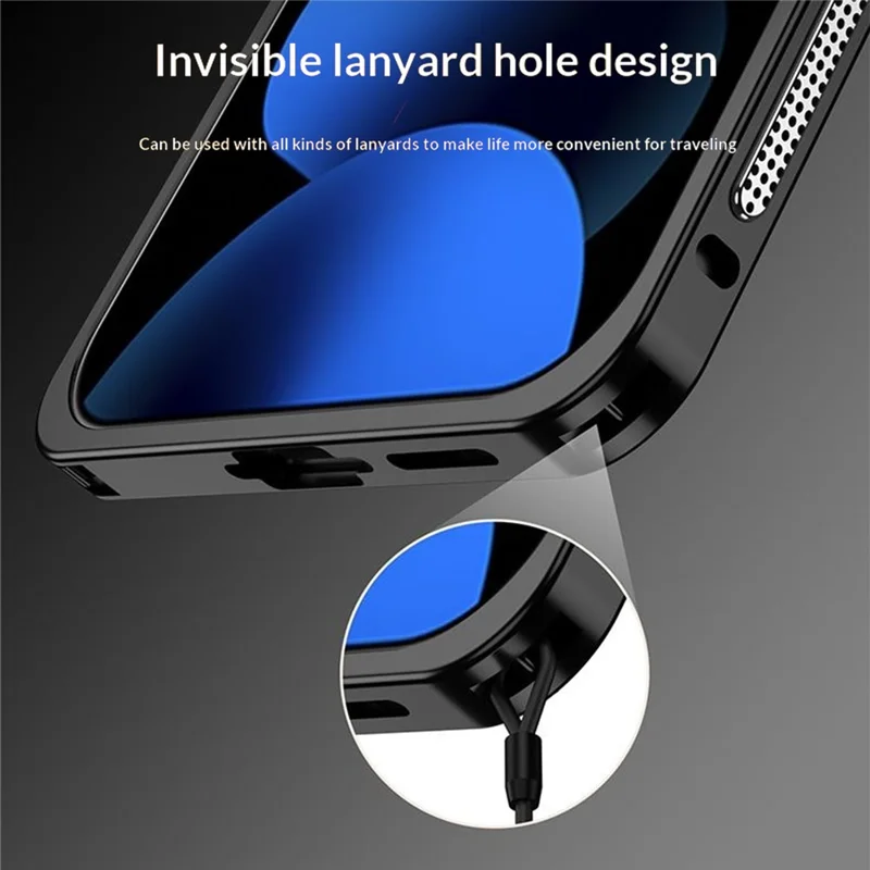 Funda de marco paragolpes para Huawei nova 16 Pro 5G, carcasa con marco metálico y disipación de calor - Negro