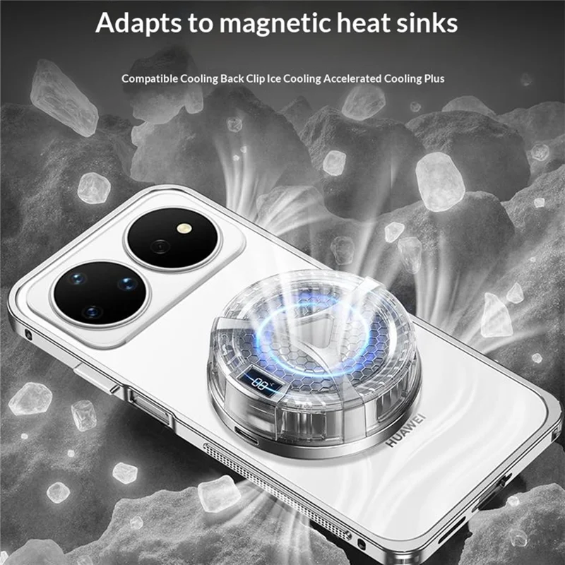 Funda de marco paragolpes para Huawei nova 16 Pro 5G, carcasa con marco metálico y disipación de calor - Negro