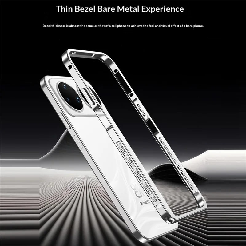 Obudowa typu bumper do Huawei nova 16 Ultra 5G z metalową ramką i chłodzeniem - Czarny
