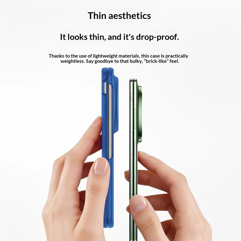 Til vivo X Fold6 5G Etui Ultra Tynd Hudfølelse Gummibehandling Hård PC Telefondæksel - Sort