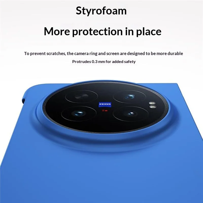 Til vivo X Fold6 5G Etui Ultra Tynd Hudfølelse Gummibehandling Hård PC Telefondæksel - Sort