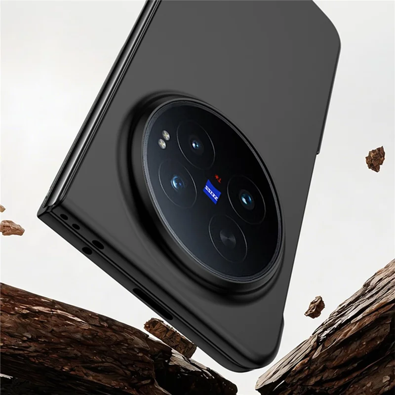 Til vivo X Fold6 5G Etui Ultra Tynd Hudfølelse Gummibehandling Hård PC Telefondæksel - Sort