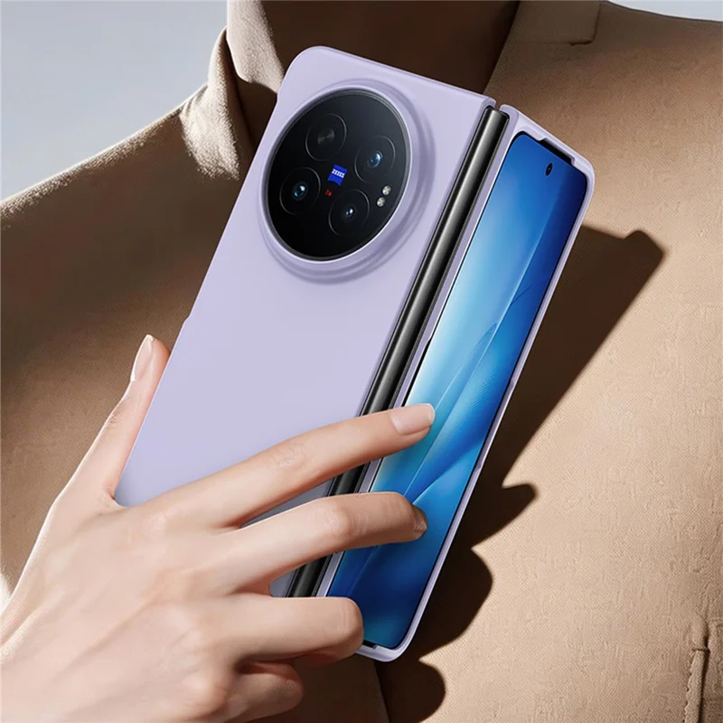Til vivo X Fold6 5G Etui Ultra Tynd Hudfølelse Gummibehandling Hård PC Telefondæksel - Sort