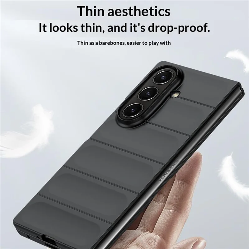 For Samsung Galaxy Z Fold8 Ultra Phone Case Anti-Drop PC Rugged Back Cover - Black