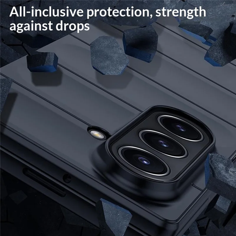 For Samsung Galaxy Z Fold8 Ultra Phone Case Anti-Drop PC Rugged Back Cover - Black