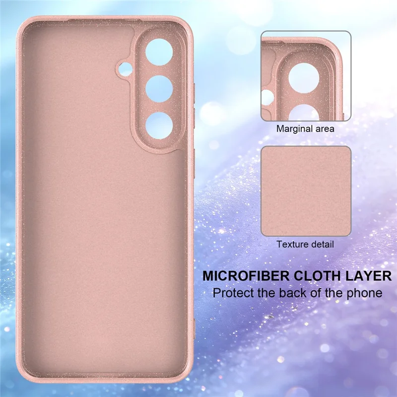 For Samsung Galaxy S26 FE Magnetic Case Glitter TPU Shockproof Phone Cover with Lanyard - Pink - 3