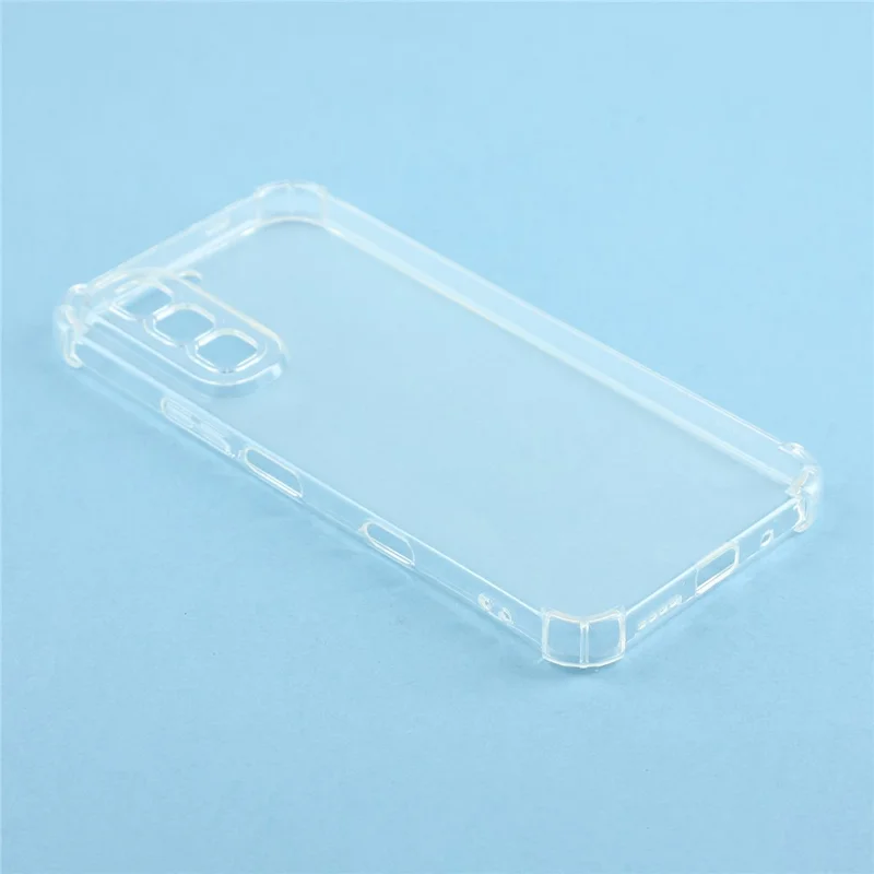For Infinix Hot 70 TPU Case Reinforced Corners Drop-proof Phone Cover - Transparent