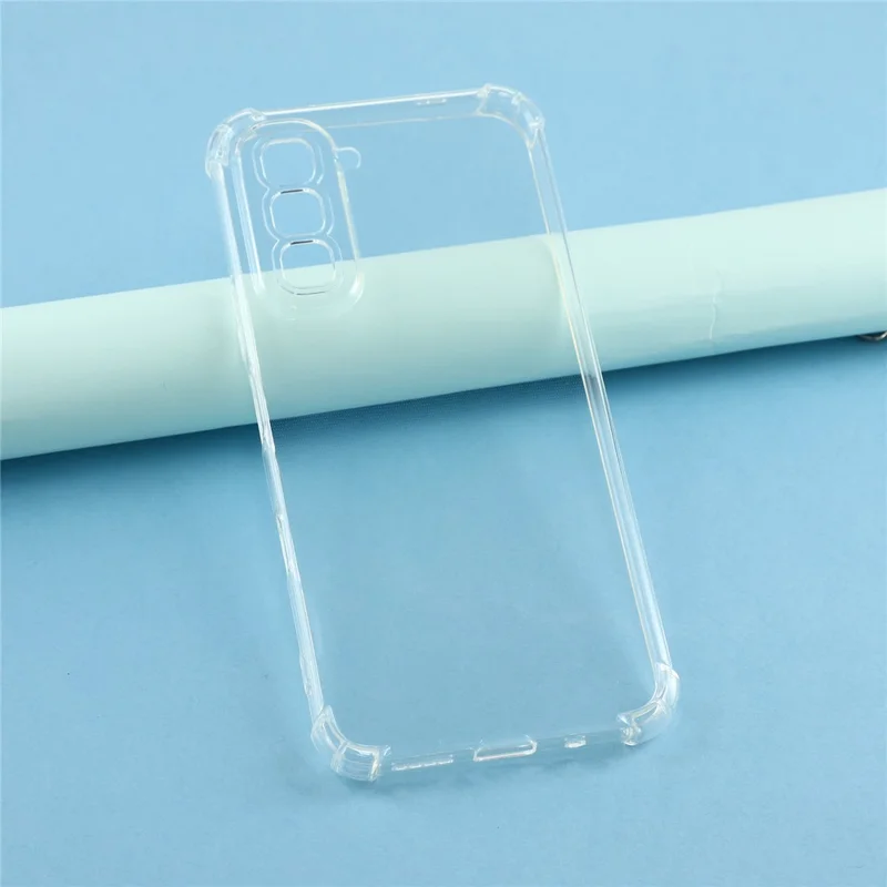 For Infinix Hot 70 TPU Case Reinforced Corners Drop-proof Phone Cover - Transparent