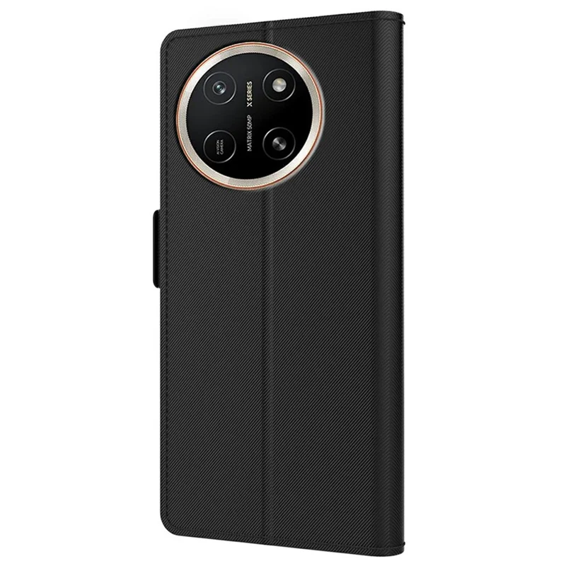 Für Honor X80 Pro Max 5G Hülle PU+TPU Magnet-Flip-Handyhülle mit Ständer - Schwarz