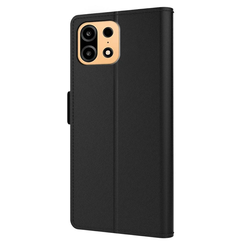 For OnePlus Turbo 6X Pro 5G Case PU+TPU Magnetic Flip Phone Cover with Stand - Black