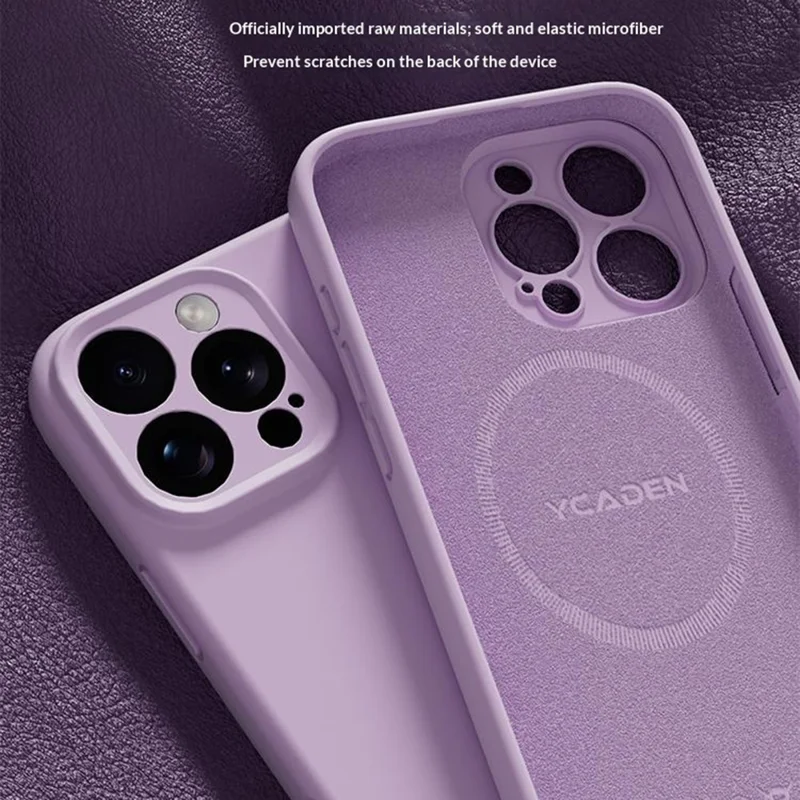 YCADEN Coque Magnétique pour iPhone 16 Pro avec Découpes Précises, Coque Arrière en TPU - Vert Herbe