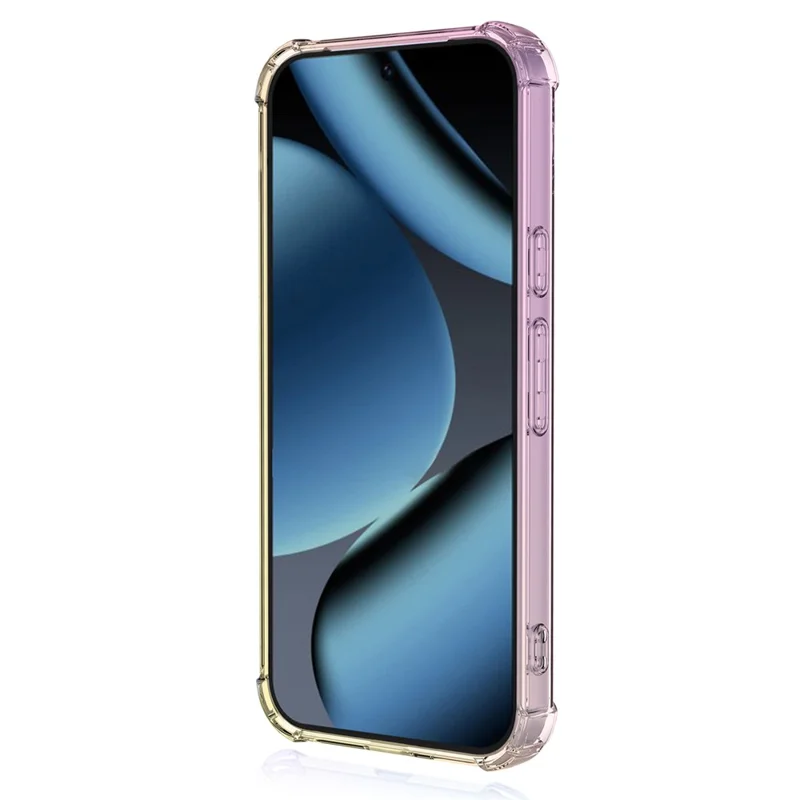 For Google Pixel 11 Pro XL Case Gradient Color TPU Anti-Drop Phone Cover - Pink  /  Gold