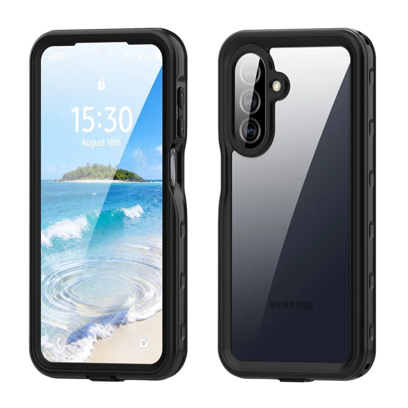REDPEPPER A Series For Samsung Galaxy A27 5G IP68 Phone Case Clear Back Waterproof Cover - Black