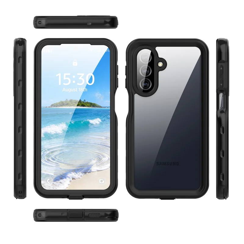 REDPEPPER A Series For Samsung Galaxy A27 5G IP68 Phone Case Clear Back Waterproof Cover - Black