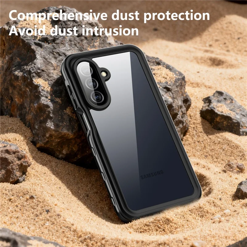 REDPEPPER A Series For Samsung Galaxy A27 5G IP68 Phone Case Clear Back Waterproof Cover - Black