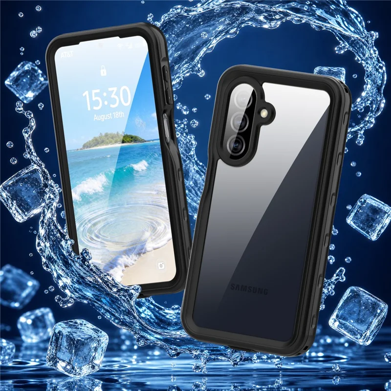 REDPEPPER A Series For Samsung Galaxy A27 5G IP68 Phone Case Clear Back Waterproof Cover - Black