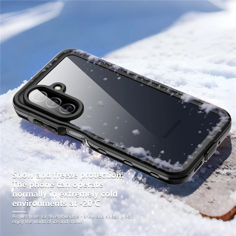 REDPEPPER A Series For Samsung Galaxy A27 5G IP68 Phone Case Clear Back Waterproof Cover - Black