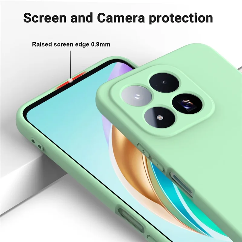 For Xiaomi 17 Max Liquid Silicone Case Phone Back Cover with Hand Strap - Green